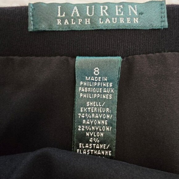 Lauren Ralph Lauren Women's Elegant Mini Black Flared Skirt Size 8 Coquette Tier - Picture 8 of 10